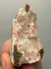 Load image into Gallery viewer, Pink Apophyllite on Red & Green Heulandite – Deccan Traps, Maharashtra, India