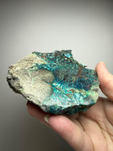 Load image into Gallery viewer, 4” Polished Native Copper in Chrysocolla — Display Specimen (Indonesia)