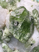 Load image into Gallery viewer, Electric Green Diopside on Quartz – Collector Mineral Specimen (Gilgit-Baltistan) Pakistan