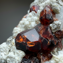Load image into Gallery viewer, High-Grade Naturally Faceted Red Spessartine Garnet on Matrix — Skardu, Pakistan