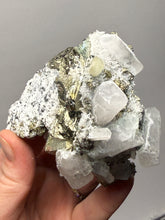 Load image into Gallery viewer, 3.5” New Find: Huanzala Mine Peru Sphalerite + Chalcopyrite + Apatite + Calcite + Quartz | Collector Display Specimen