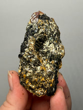 Load image into Gallery viewer, Naturally Faceted Zircon Crystal on Pegmatite–Biotite Matrix • Pakistan Mineral Specimen