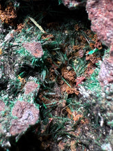 Load image into Gallery viewer, Brochantite Collector Mineral Specimen – Vivid Green Copper Crystals from Morocco