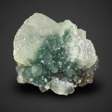 Load image into Gallery viewer, Druzy Green Apophyllite on Red & Green Heulandite – Deccan Traps, Maharashtra, India