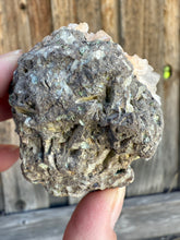 Load image into Gallery viewer, Storm Cloud Calcite on Orange Gemmy Heulandite Zeolite • Maharashtra, India