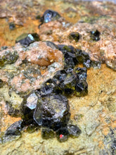 Load image into Gallery viewer, Gemmy Green Garnet on Matrix – Pakistan Collector Specimen