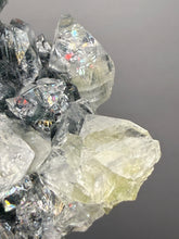Load image into Gallery viewer, High-Grade Green Apophyllite with Pink Stilbite on Black Chalcedony – Deccan Traps, India