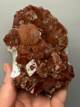 Load image into Gallery viewer, Rare Red Apophyllite + Druzy Red Stilbite Flowers — Deccan Traps, India