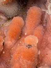 Load image into Gallery viewer, “Goblin Chalcedony” Pink & Orange Druzy Botryoidal Stalactites — Tichka Massif, High Atlas, Morocco