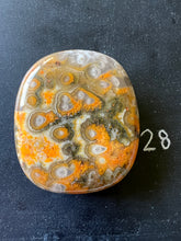 Load image into Gallery viewer, Bumblebee Jasper Agate Palm Stone from West Java, Indonesia • AAA High Grade