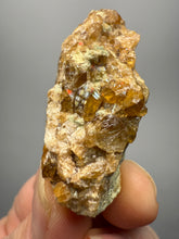Load image into Gallery viewer, Hessonite Garnet Cluster on Matrix – Natural Collector Specimen from Pakistan | High-Grade Orange-Red Garnet Crystals