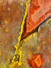 Load image into Gallery viewer, Pink Yellow Red Moroccan Agate | High Atlas Mountains •UNPOLISHED LAPIDARY SLAB