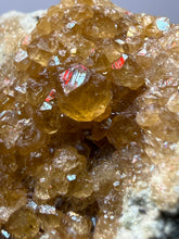 Load image into Gallery viewer, Hessonite Garnet Cluster on Matrix – Natural Collector Specimen from Pakistan | High-Grade Orange-Red Garnet Crystals