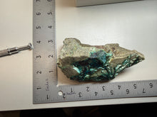 Load image into Gallery viewer, 6” Polished Native Copper in Chrysocolla — Display Specimen (Indonesia)