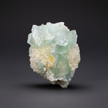 Load image into Gallery viewer, Luminous Mint Apophyllite with Glittering Druzy Sugar Quartz – India