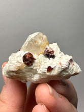 Load image into Gallery viewer, High-Grade Naturally Faceted Red Spessartine Garnet on Matrix — Skardu, Pakistan