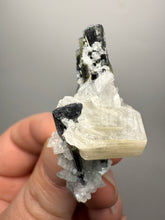 Load image into Gallery viewer, Blue and Dark Green Cap Stak Nala Tourmaline on Cleavelandite Matrix – Haramosh Mountains, Pakistan