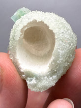 Load image into Gallery viewer, Luminous Mint Apophyllite with Glittering Druzy Sugar Quartz – India