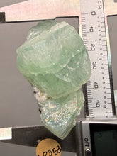 Load image into Gallery viewer, High-Grade Gemmy Green Apophyllite on White Stilbite | Deccan Traps, Maharashtra, India
