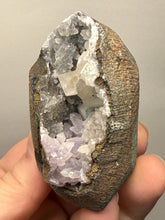 Load image into Gallery viewer, Druzy Lavender “Cactus” Amethyst + Diamond Calcite + Druzy Chalcedony Vug — Deccan Traps, Maharashtra, India