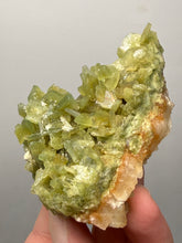 Load image into Gallery viewer, High-Grade Green Heulandite on Peach Stilbite Crystal Cluster | Deccan Traps, Maharashtra, India | Collector Mineral Specimen
