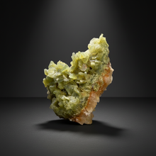 Load image into Gallery viewer, High-Grade Green Heulandite on Peach Stilbite Crystal Cluster | Deccan Traps, Maharashtra, India | Collector Mineral Specimen