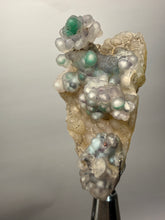 Load image into Gallery viewer, Blue-Green Chrysocolla in Botryoidal Chalcedony Cabinet Specimen | Indonesia