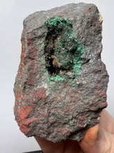 Load image into Gallery viewer, Brochantite Collector Mineral Specimen – Vivid Green Copper Crystals from Morocco