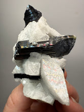 Load image into Gallery viewer, Dark Green Cap Stak Nala Tourmaline with Cleavelandite Matrix – Haramosh Mountains, Pakistan