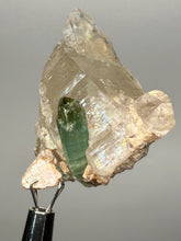 Load image into Gallery viewer, Blue Indicolite & Mint Green Tourmaline on Quartz Matrix – Pegmatite Mineral Specimen from Pakistan