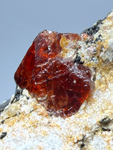 Load image into Gallery viewer, Naturally Faceted Zircon Crystal on Pegmatite–Biotite Matrix • Pakistan Mineral Specimen