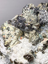 Load image into Gallery viewer, 3.8” New Find: Huanzala Mine Peru Sphalerite + Chalcopyrite + Apatite + Calcite + Quartz | Collector Display Specimen