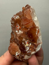 Load image into Gallery viewer, Rare Red Apophyllite + Druzy Red Stilbite Flowers — Deccan Traps, India