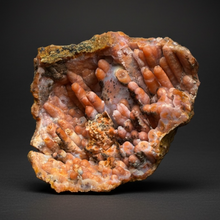 Load image into Gallery viewer, “Goblin Chalcedony” Pink & Orange Druzy Botryoidal Stalactites — Tichka Massif, High Atlas, Morocco