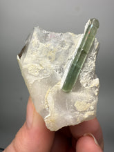 Load image into Gallery viewer, Lime Green Tourmaline on Matrix– Pegmatite Mineral Specimen from Pakistan
