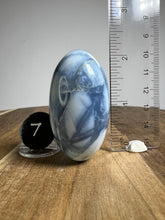 Load image into Gallery viewer, Lingam - Blue Opal with Chalcedony from India