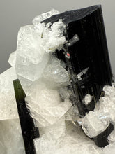 Load image into Gallery viewer, Dark Green Cap Stak Nala Tourmaline on Cleavelandite Matrix – Haramosh Mountains, Pakistan