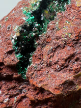 Load image into Gallery viewer, Brochantite Collector Mineral Specimen – Vivid Green Copper Crystals from Morocco