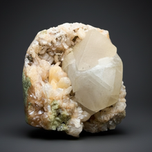 Load image into Gallery viewer, High-Grade Druzy Calcite with Golden Stilbite | Maharashtra, India (Collector Cabinet Specimen)