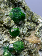 Load image into Gallery viewer, Gemmy Green Garnet on Matrix – Pakistan Collector Specimen