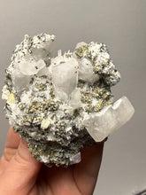 Load image into Gallery viewer, 3.5” New Find: Huanzala Mine Peru Sphalerite + Chalcopyrite + Apatite + Calcite + Quartz | Collector Display Specimen