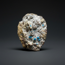 Load image into Gallery viewer, Rare Electric Blue Pentagonite on Druzy Matrix – Collector Mineral Specimen | India
