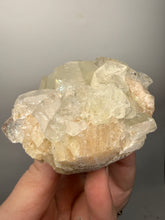 Load image into Gallery viewer, High-Grade Light Green Apophyllite on Pink Stilbite Zeolite | Indian Collector Mineral Specimen