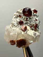 Load image into Gallery viewer, High-Grade Naturally Faceted Red Spessartine Garnet on Matrix — Skardu, Pakistan