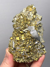 Load image into Gallery viewer, 4” New Find: Huanzala Mine Peru Sphalerite + Chalcopyrite + Apatite + Calcite + Quartz | Collector Display Specimen