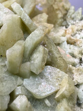 Load image into Gallery viewer, High-Grade Green Heulandite on Peach Stilbite Crystal Cluster | Deccan Traps, Maharashtra, India | Collector Mineral Specimen