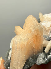 Load image into Gallery viewer, Pink Stilbite Druzy on Botryoidal Black Chalcedony | India | High-Grade Mineral Collector Specimen