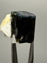 Load image into Gallery viewer, Blue Cap Dark Green Stak Nala Tourmaline and Cleavelandite – Haramosh Mountains, Pakistan | Thumbnail Specimen