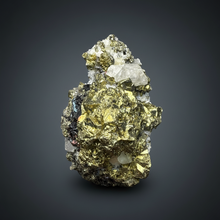 Load image into Gallery viewer, 3.8” New Find: Huanzala Mine Peru Sphalerite + Chalcopyrite + Apatite + Calcite + Quartz | Collector Display Specimen