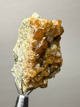 Load image into Gallery viewer, Hessonite Garnet Cluster on Matrix – Natural Collector Specimen from Pakistan | High-Grade Orange-Red Garnet Crystals